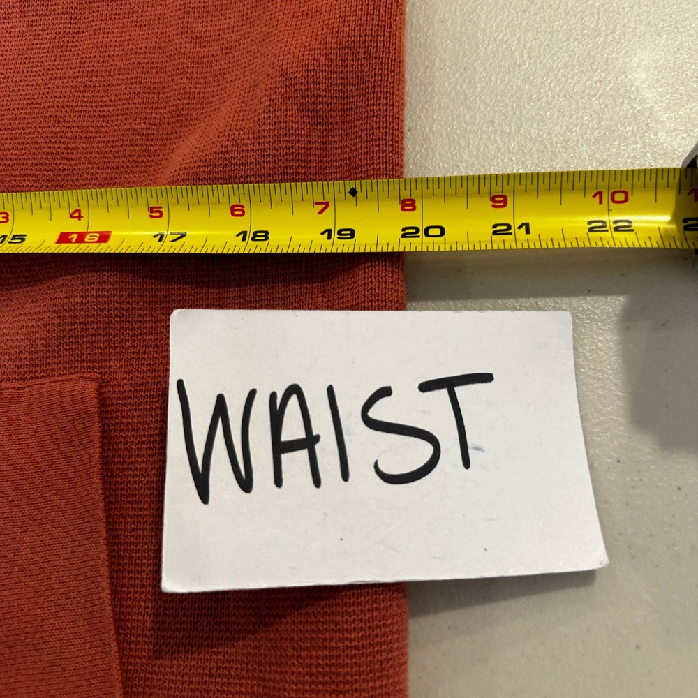 Talbots Large Rust Orange Cotton Button Front Car… - image 7